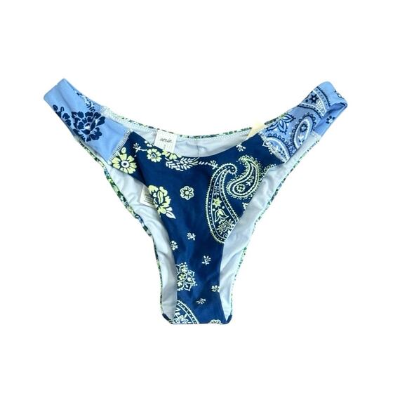 NWT! Aerie Super High Cut Cheekiest Bikini Bottom in Jeweled Blue - Size Small - Picture 6 of 9